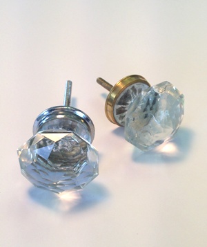 Annette Glass Gold and Silver Knobs Pulls & Knobs Style 1